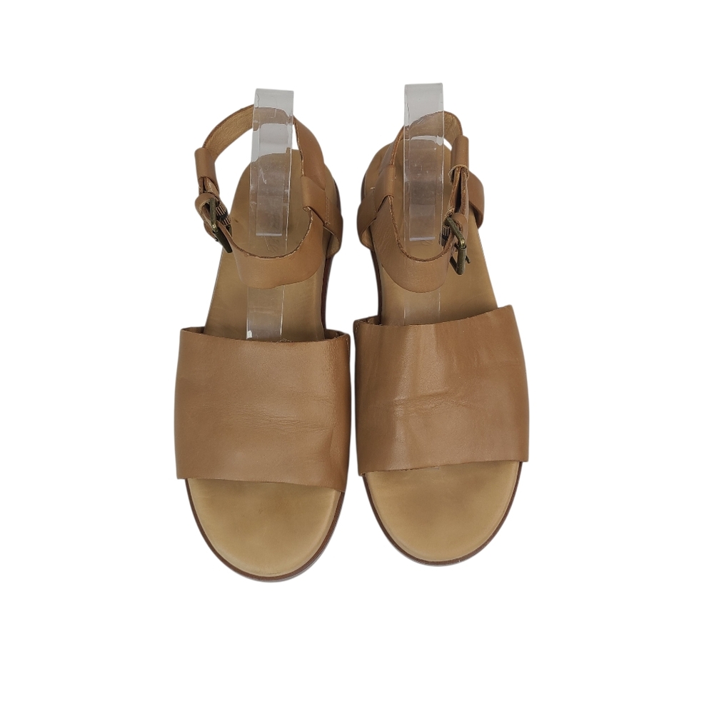 Madewell The Noelle Brown Leather Ankle Strap Comfort Sandals Size 9.5 - Picture 5 of 11